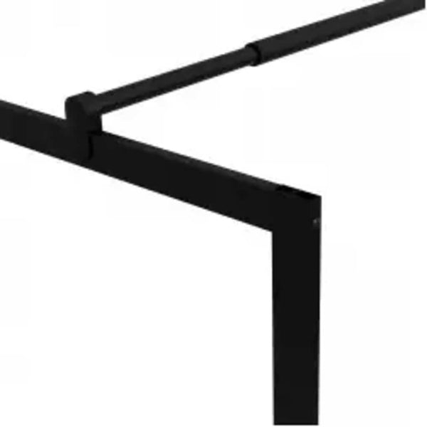 Duschwand für Begehbare Duschen mit Hartglas Schwarz 90x195 cm