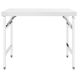 Klappbarer Küchentisch Edelstahl 100x60