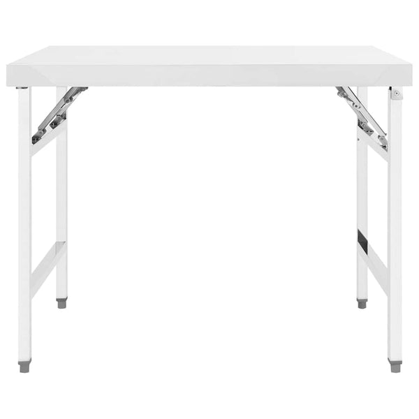 Klappbarer Küchentisch Edelstahl 100x60