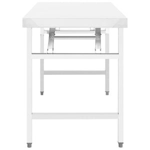 Klappbarer Küchentisch Edelstahl 100x60