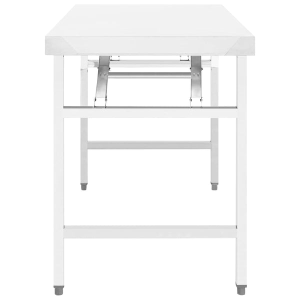 Klappbarer Küchentisch Edelstahl 100x60