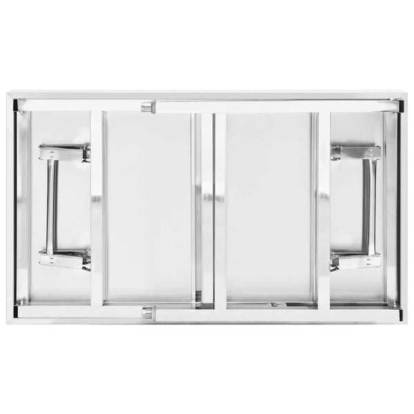 Klappbarer Küchentisch Edelstahl 100x60