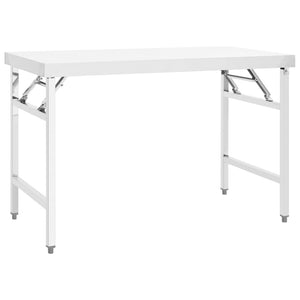 Klappbarer Küchentisch Edelstahl 120x60 cm
