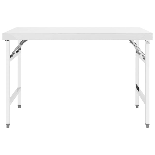 Klappbarer Küchentisch Edelstahl 120x60 cm