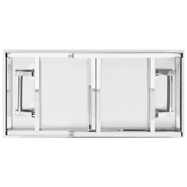 Klappbarer Küchentisch Edelstahl 120x60 cm