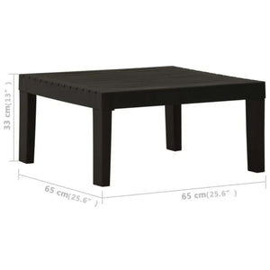 3-tlg. Garten-Lounge-Set mit Kissen Kunststoff Grau