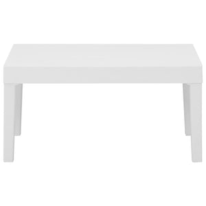 4-tlg. Garten-Lounge-Set mit Kissen Kunststoff Weiß