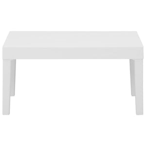 4-tlg. Garten-Lounge-Set mit Auflagen Kunststoff Weiß