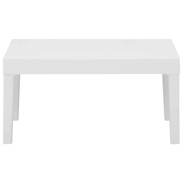 6-tlg. Garten-Lounge-Set mit Auflagen Kunststoff Weiß