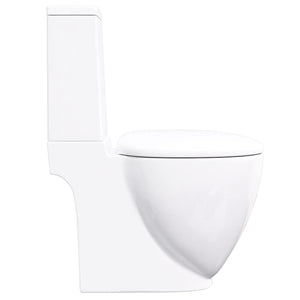 WC Keramik-Toilette Badezimmer Rund Senkrechter Abgang Weiß