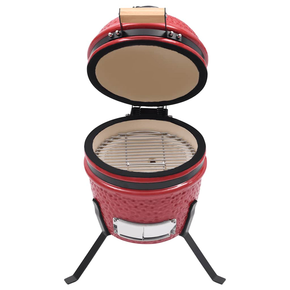 2-in-1 Kamado-Grill Smoker Keramik 56 cm Rot