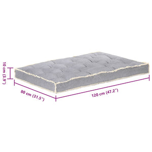 Palettensofa-Kissen Anthrazit 120x80x10 cm