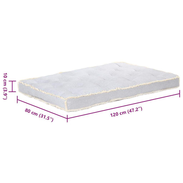Palettensofa-Kissen Grau 120x80x10 cm