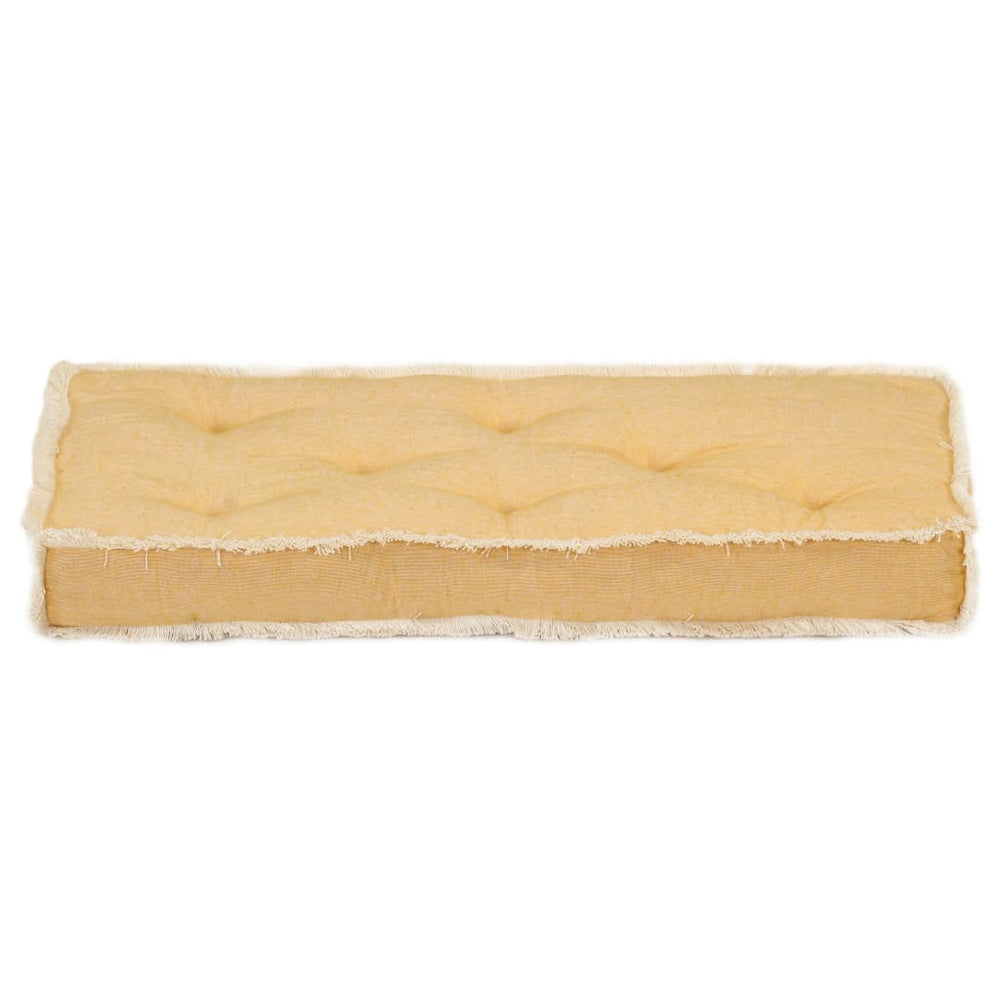 vidaXL Coussins de canapé palette Jaune 73x40x7 cm