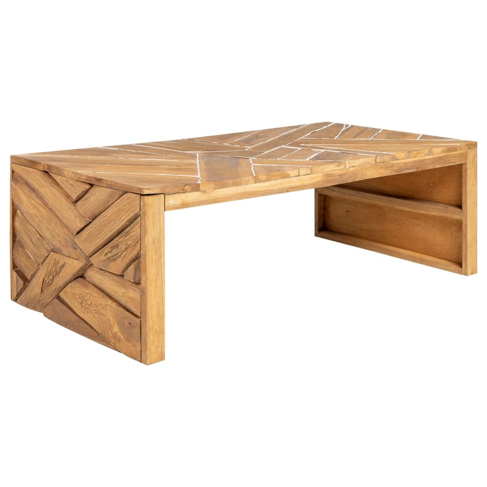 Couchtisch Erosion Teak Massivholz 110 cm