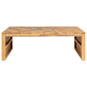 Couchtisch Erosion Teak Massivholz 110 cm