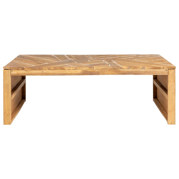 Couchtisch Erosion Teak Massivholz 110 cm