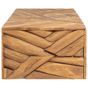 Couchtisch Erosion Teak Massivholz 110 cm