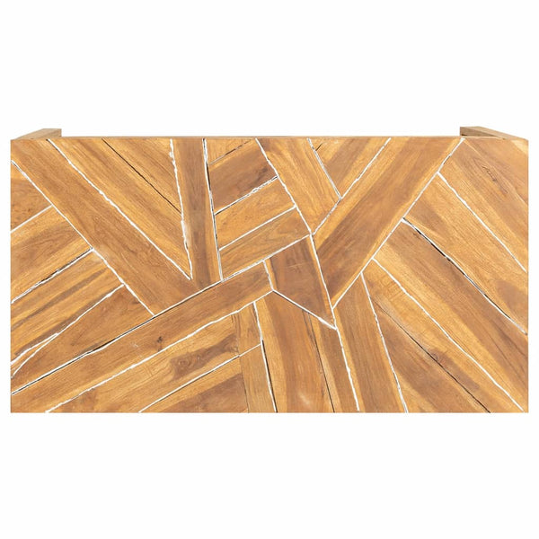 Couchtisch Erosion Teak Massivholz 110 cm