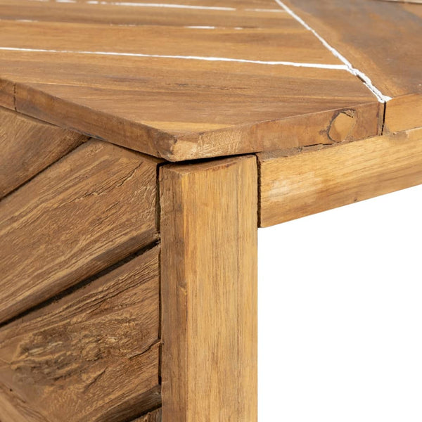 Couchtisch Erosion Teak Massivholz 110 cm