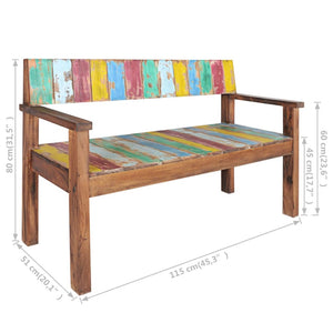 Massive Altholz Sitzbank 115 cm