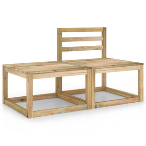 vidaXL Ensemble de jardin 2 pcs Bois de pin imprégné Vert