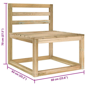 vidaXL Ensemble de jardin 2 pcs Bois de pin imprégné Vert