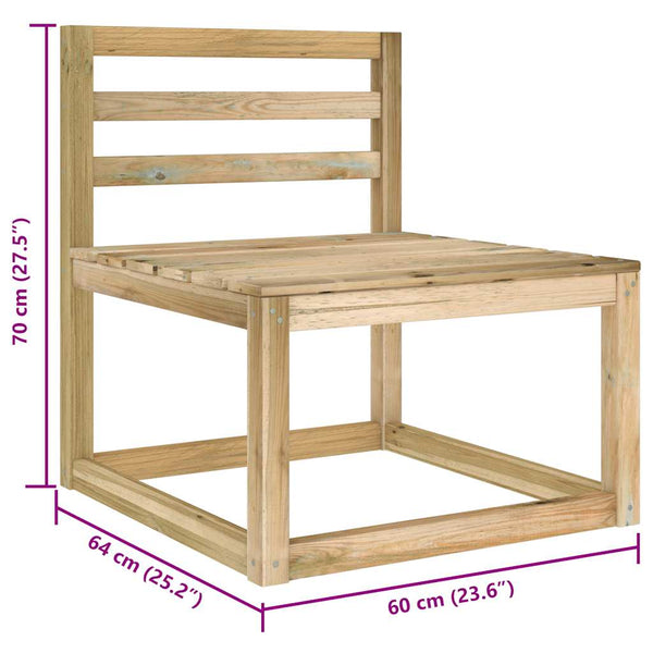 vidaXL Ensemble de jardin 2 pcs Bois de pin imprégné Vert