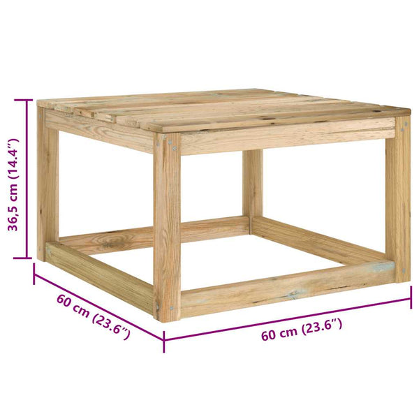 vidaXL Ensemble de jardin 2 pcs Bois de pin imprégné Vert