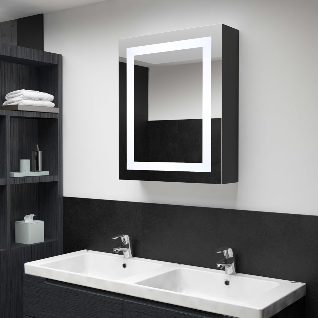 vidaXL Armoire de toilette LED 50x13x70 cm