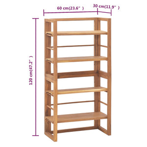 Massivholz Teak Bücherregal 60x30x120cm