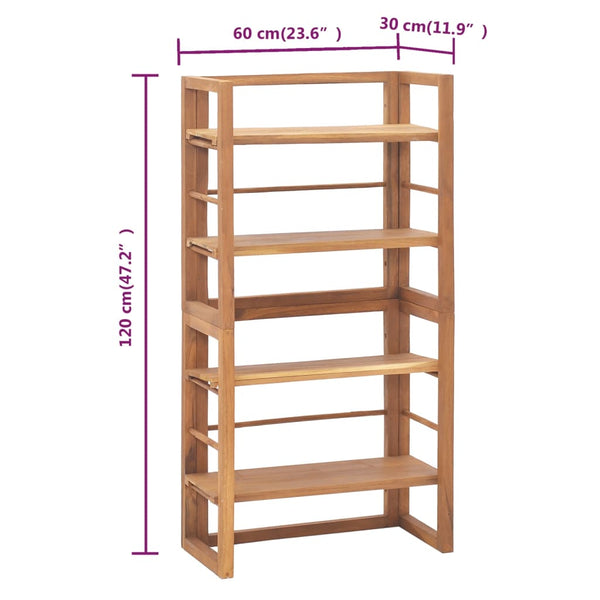 Massivholz Teak Bücherregal 60x30x120cm