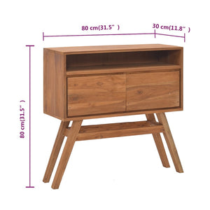 Massiver Teak Konsolentisch 80 cm