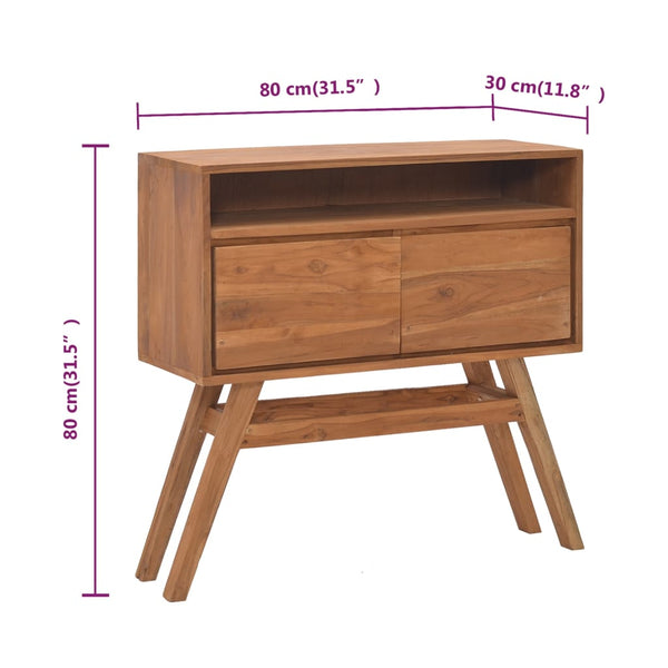 Massiver Teak Konsolentisch 80 cm