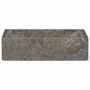 Waschbecken 45x30x12 cm Marmor Hochglanz-Grau