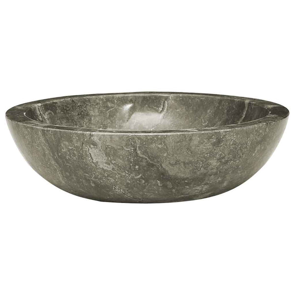 Waschbecken Grau Ø40x12 cm Marmor