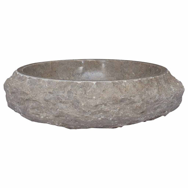 vidaXL Wash Basin Grey Ø40x12 cm Marble