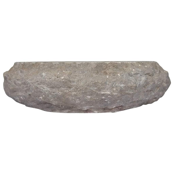 vidaXL Wash Basin Grey Ø40x12 cm Marble