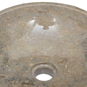 vidaXL Wash Basin Grey Ø40x12 cm Marble