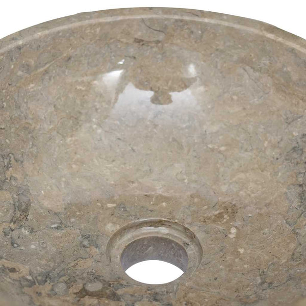 vidaXL Wash Basin Grey Ø40x12 cm Marble