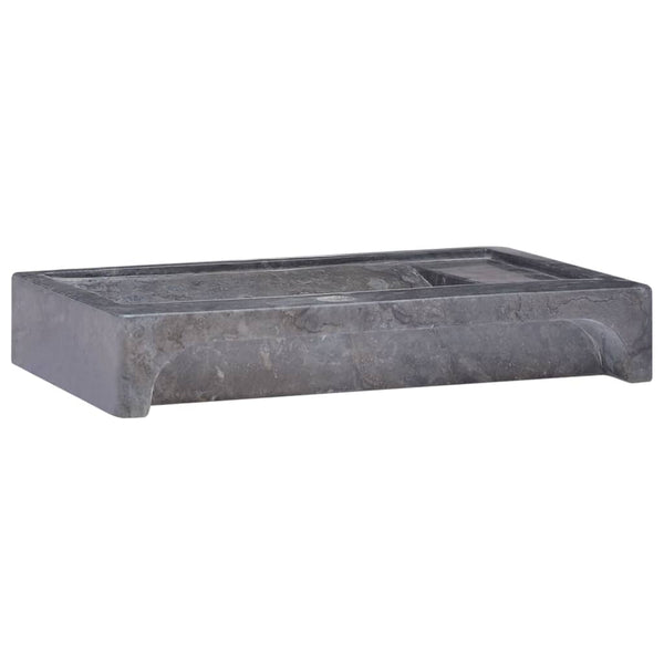 Waschbecken Schwarz 58x39x10 cm Marmor
