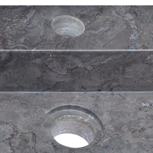 Waschbecken Schwarz 58x39x10 cm Marmor