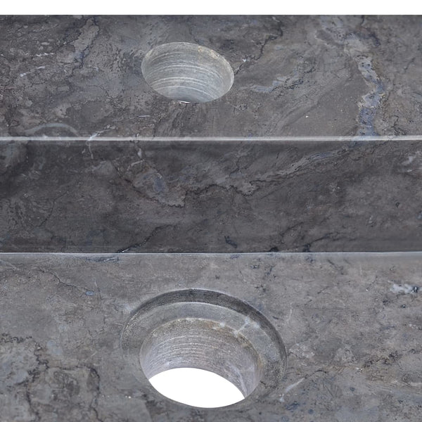 Waschbecken Schwarz 58x39x10 cm Marmor
