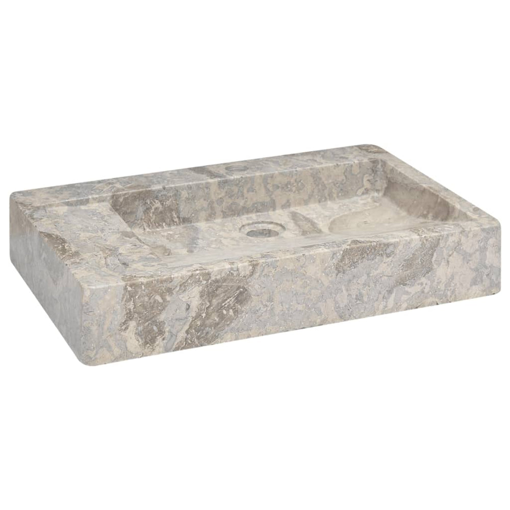 Waschbecken Grau 58x39x10 cm Marmor