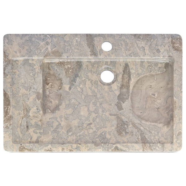vidaXL Wash Basin Grey 58x39x10 cm Marble