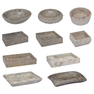 vidaXL Wash Basin Grey 58x39x10 cm Marble