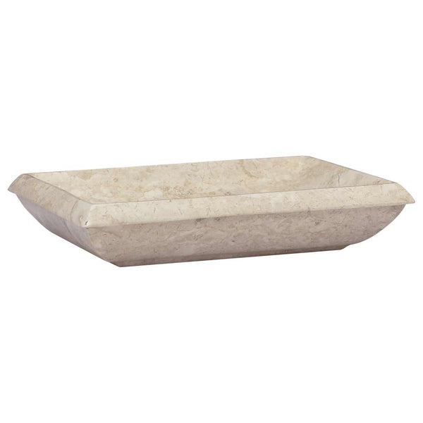 Waschbecken Creme 50x35x10 cm Marmor