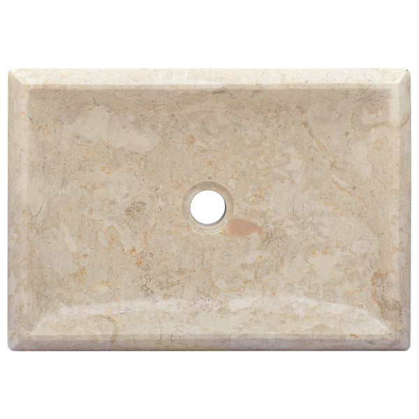 Waschbecken Creme 50x35x10 cm Marmor