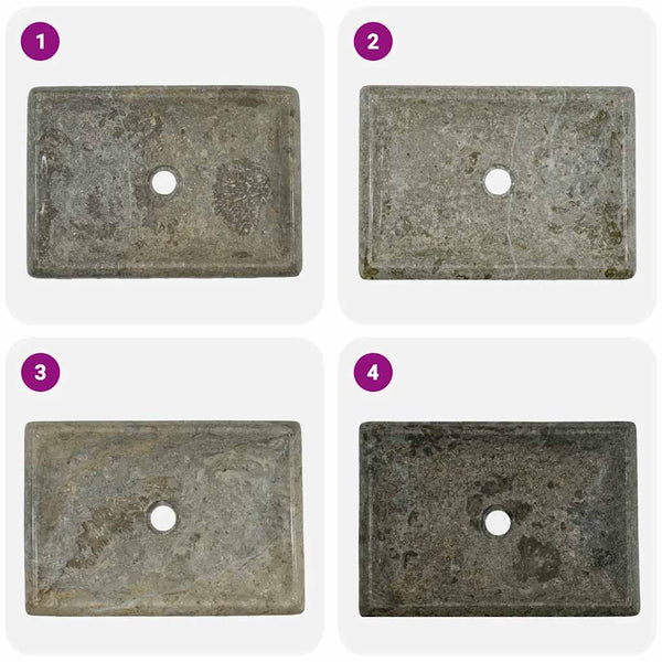 vidaXL Wash Basin Grey 50x35x10 cm Marble