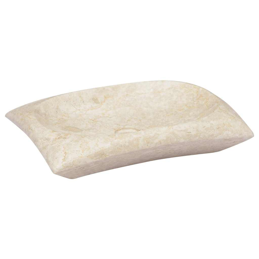 Waschbecken Creme 50x35x10 cm Marmor